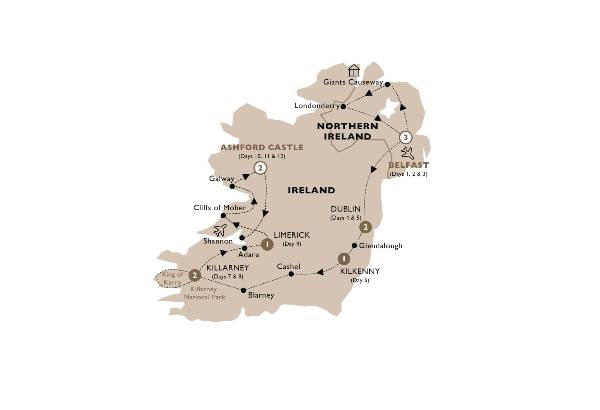 Map: Ultimate Ireland (Insight Vacations Luxury Gold)