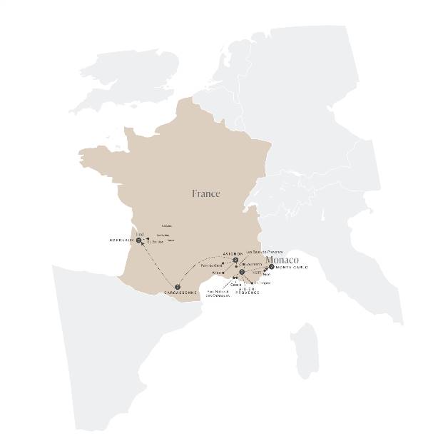 Map: Ultimate Southern France (Insight Vacations Luxury Gold)