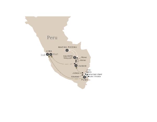 Map: Treasures of the Incas (Insight Vacations Luxury Gold)