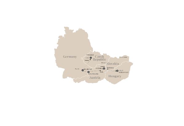 Map: Harmony of Central Europe (Insight Vacations Luxury Gold)