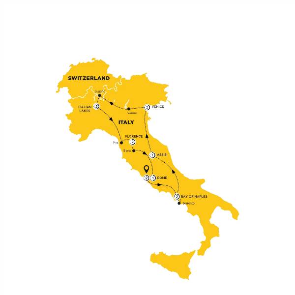 Map: Splendours of Italy (Costsaver)