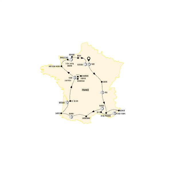 Map: Highlights of France (Costsaver)