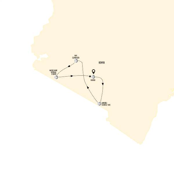 Map: Highlights of Kenya (Costsaver)