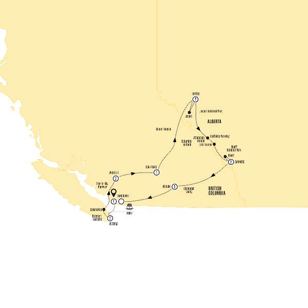 Map: Panoramic Canadian Rockies (Costsaver)