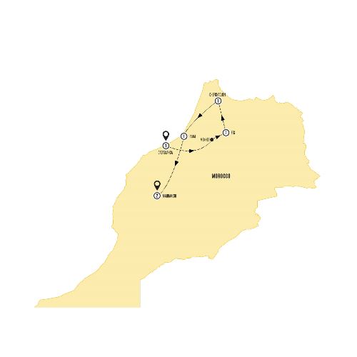 Map: Highlights of Morocco (Costsaver)
