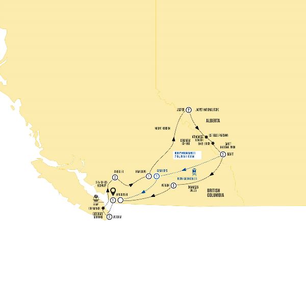 Map: Panoramic Canadian Rockies (Costsaver)