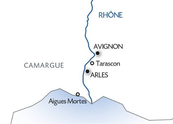 Map: Santons en kersttradities langs de kanalen van de Provence (Croisi Europe)