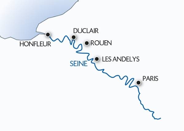 Map: Christmas in the Seine Valley (port-to-port cruise) (Croisi Europe)
