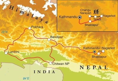Map: Rondreis Nepal, 16 dagen (Djoser)