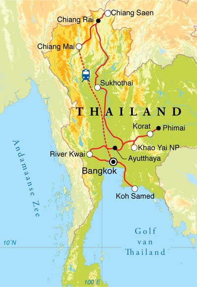 Map: Rondreis Thailand, 21 dagen (Djoser)