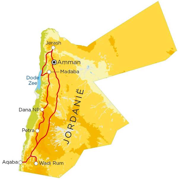 Map: Jordanië, 9 dagen (Djoser)