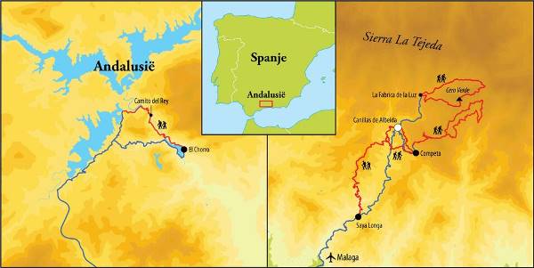 Map: Wandelreis Andalusië - Spanje, 8 dagen (Djoser)