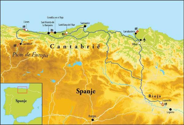 Map: Wandelreis Noord-Spanje, 8 dagen (Djoser)