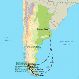 Map: Het Beste van Patagonië (Nrv Holidays)