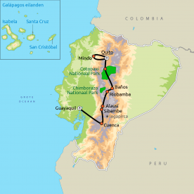 Map: Het Beste van Ecuador (Nrv Holidays)