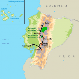 Map: Klassiek Ecuador (Nrv Holidays)