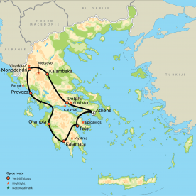 Map: Hoogtepunten van Griekenland (Nrv Holidays)