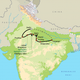 Map: Beste van Noord-India (Nrv Holidays)