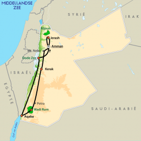 Map: Sprookjesachtig Jordanië (met chauffeur) (Nrv Holidays)