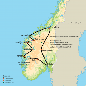 Map: Het Beste van de Fjorden (Nrv Holidays)