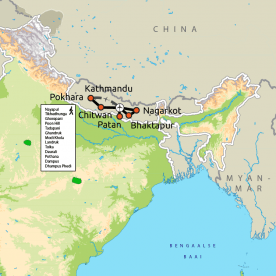 Map: Actief Nepal (Nrv Holidays)