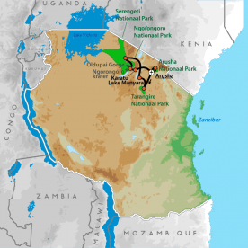 Map: Genieten in Tanzania (Nrv Holidays)