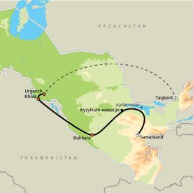 Map: Klassiek Oezbekistan (Nrv Holidays)