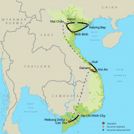 Map: Beste van Vietnam (Nrv Holidays)