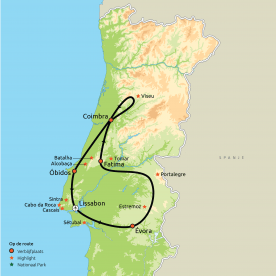 Map: Rondje Midden-Portugal (Nrv Holidays)