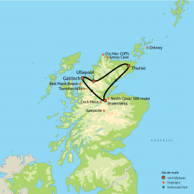Map: Ongerept Noord-Schotland (o.b.v. eigen vervoer) (Nrv Holidays)