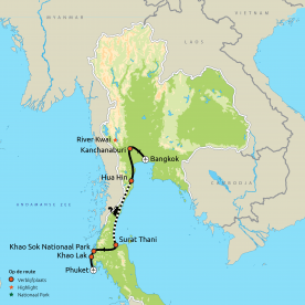 Map: Familierondreis Thailand en Khao Lak (Nrv Holidays)