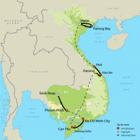 Map: Vietnam & Cambodja (t/m november 2023) (Nrv Holidays)