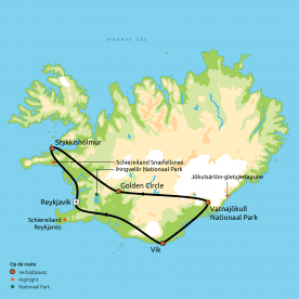 Map: Het Beste van Zuid-IJsland & Schiereiland Snæfellsnes (Nrv Holidays)