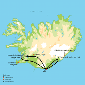 Map: IJsland in een notendop (Nrv Holidays)