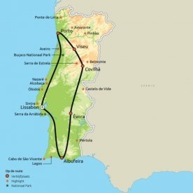 Map: Dwars door Portugal (Nrv Holidays)