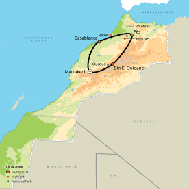 Map: Koningssteden van Marokko (Nrv Holidays)