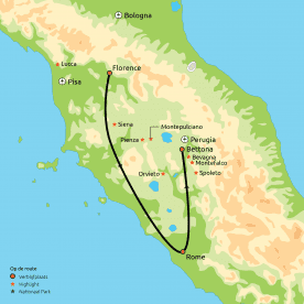 Map: Ontdek Toscane, Umbrië & Rome (Nrv Holidays)