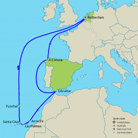 Map: Cruise Madeira en de Canarische Eilanden vanaf Rotterdam (Nrv Holidays)