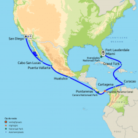 Map: Rondreis & Cruise door het Panamakanaal (Nieuw Amsterdam) (Nrv Holidays)