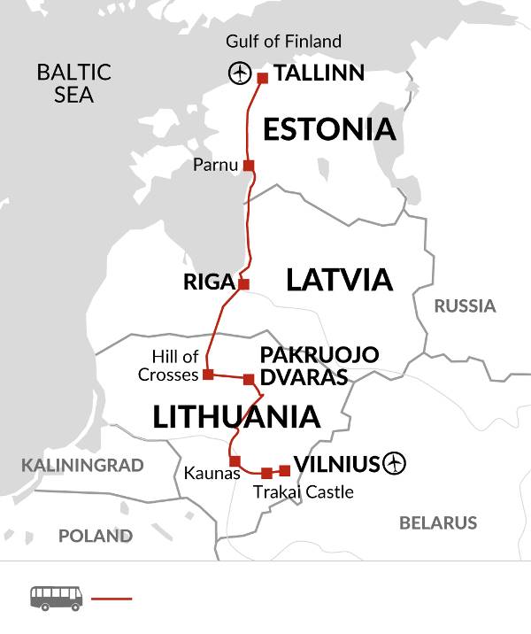 Map: Baltic Capital Cities (Explore!)