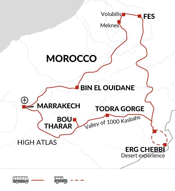 Map: Highlights of Morocco (Explore!)