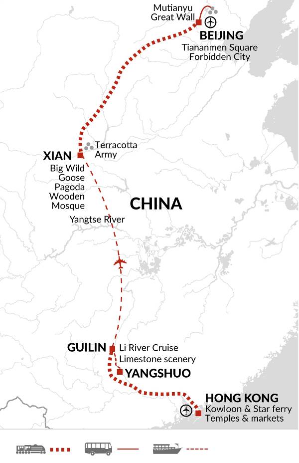 Map: China Highlights (Explore!)