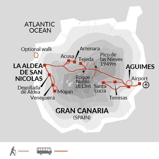 Map: Canary Islands Walking - Gran Canaria (Explore!)