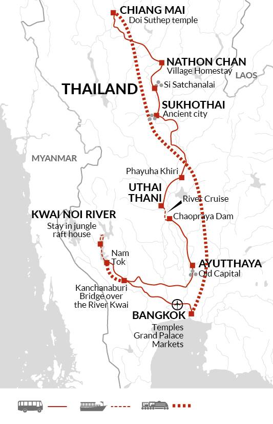 Map: Best of Northern Thailand (Explore!)