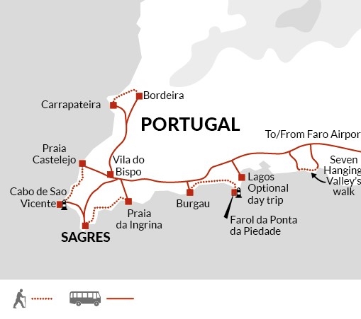 Map: Walking in Portugal - Remote Coastal Trails (Explore!)
