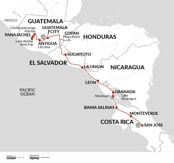 Map: Central American Highlights (Explore!)
