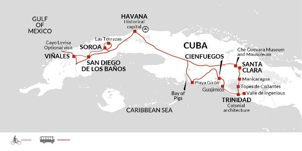 Map: Cycle Cuba! (Explore!)