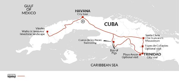 Map: The Best of Western Cuba (Explore!)