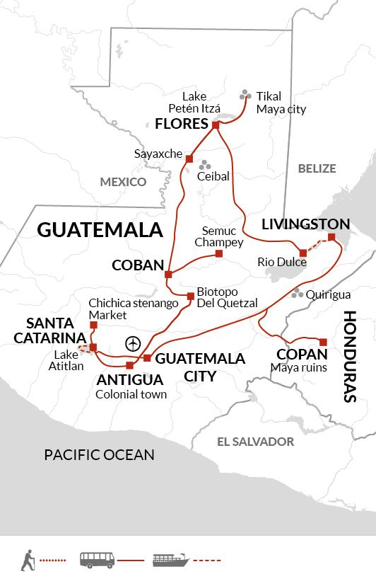 Map: Guatemala - Land of the Maya (Explore!)