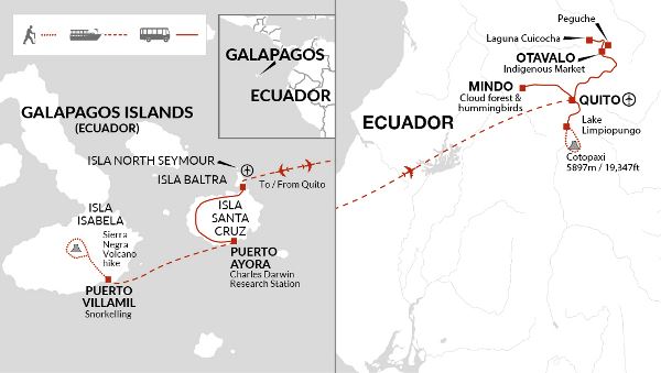 Map: Volcanoes and Galapagos (Explore!)